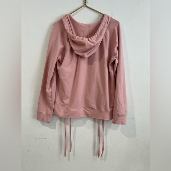 MICHAEL KORS pale pink drawstring hoodie size L - Picture 3 of 6